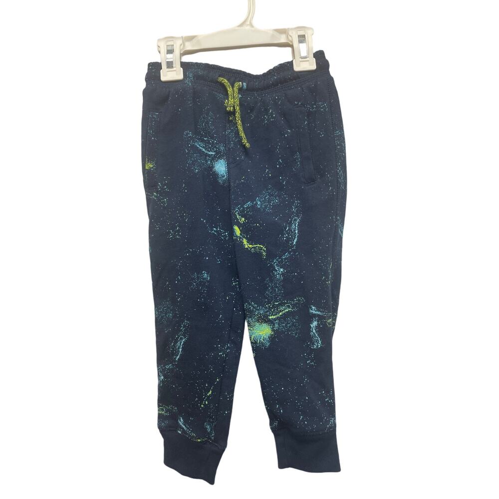 New Cat & Jack Size 3T PolyCotton Splattered Drawstring Waist Jogger Pants